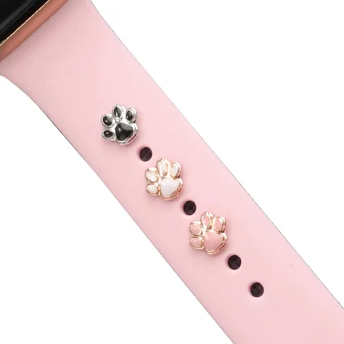 Miniatura 2 de 3 piezas de dijes decorativos compatibles con Apple Watch Band de 49/46/45/44/42/41/40/1.496 in, bandas de silicona para iWatch Series 11, 10, 9, 8
