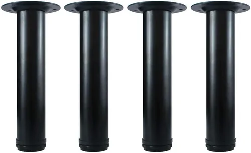 Miniatura 14 de QLLY Juego de 4 patas de muebles de metal ajustables de 6 pulgadas, pierna de repuesto para sofá, sillón, silla otomana y gabinete, en negro