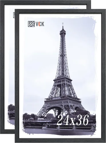 Miniatura 80 de VCK Marco de fotos de 24 x 36 pulgadas, exclusivo marco de póster grande negro para pared, galería en casa, oficina, 1 paquete