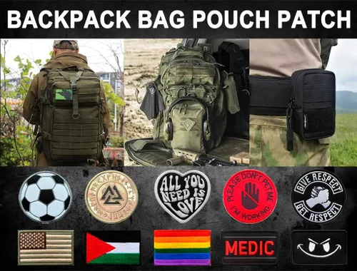 Miniatura 2 de 2 parches de ala de ángel divertidos bordados, cierre de gancho y bucle extraíble, emblema táctico militar para mochilas, chaquetas, ropa, jeans