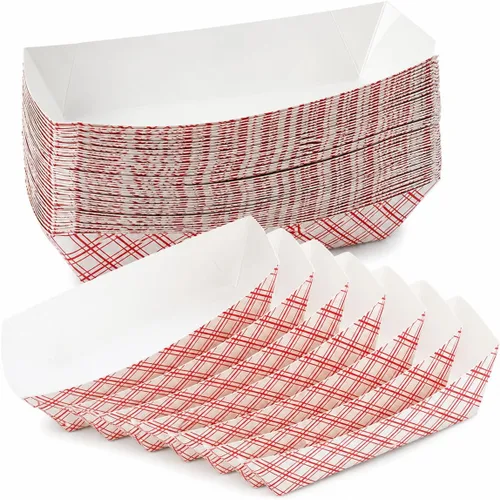 Miniatura 9 de Mr Miracle Bandeja de papel para perros calientes de 7 pulgadas en papel kraft. Paquete de 250. Desechable, reciclable y totalmente biodegradable.