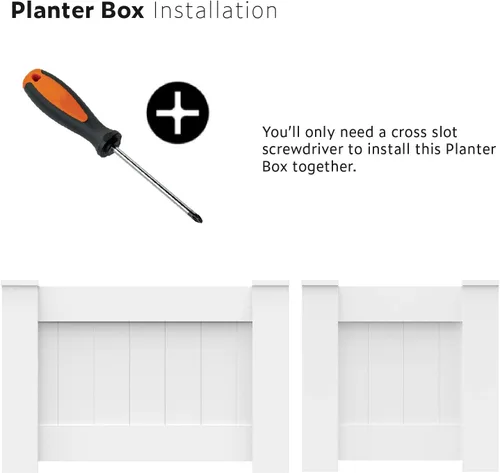 Miniatura 4 de ECOOPTS Jardinera elevada de vinilo para cama de jardín de 31 x 20 x 20 pulgadas para verduras, flores, hierbas, suculentas, exteriores e