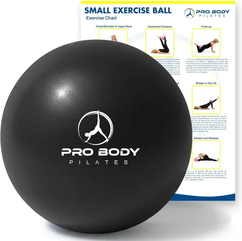 Miniatura 13 de ProBody Pilates Mini Pelota de Ejercicio - Bola de 9 Pulgadas para Entrenamiento de Estabilidad, Barra, Yoga, Núcleo y Terapia Física