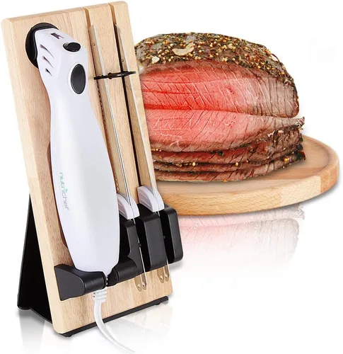 Miniatura 4 de NutriChef Rebanador Eléctrico de Pavo Cuchillo de Cocina Para Acción de Gracias Cortador de Alimentos Eléctrico Portátil Juego de Cuchillos