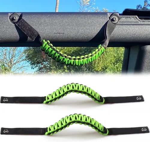 Miniatura 16 de Asas de agarre de barra antivuelco para Ford Bronco 2021 2022 2023 2024 2025 2 accesorios de 2 puertas y 4 puertas, mango de agarre de paracaídas