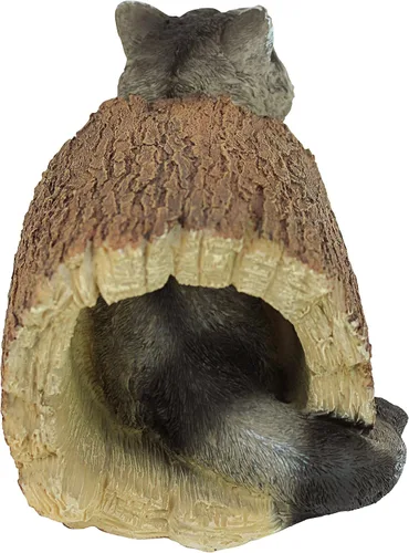 Miniatura 4 de Design Toscano Bandit the Raccoon - Estatua de animal de jardín para interiores y exteriores, 10 pulgadas de largo, resina de piedra fundida