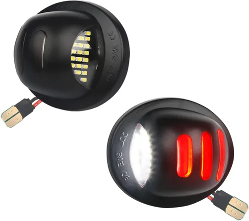 Juego de 2 lámparas LED para placa de matrícula con tubo de neón OLED rojo compatible con Ford F150 1990-2014, F250 F350 1999-2016, Ranger