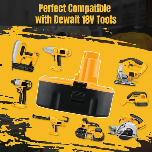 Miniatura 6 de Paquete de 2 baterías de iones de litio DC9096 7000mAh de alta capacidad para Dewalt 18 V batería DC9098 DC9099 DC9182 compatible con herramientas
