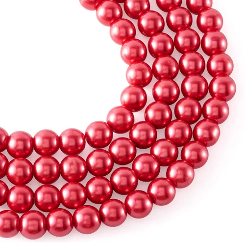Miniatura 20 de KISSITTY 105 unids/hebra Burly Wood Satin Luster Glass Round Pearl Spacer Bead Loose Beads 0.315 in para bricolaje joyería artesanía 31.4