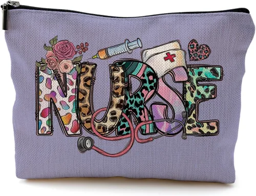 Miniatura 12 de Bolsas de enfermera para mujeres y estudiantes - Bolsas de cosméticos con cremallera B Style-enfermera-negro