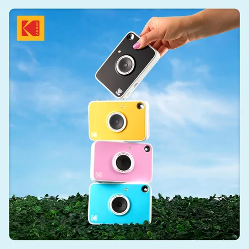 Miniatura 10 de Kodak Printomatic+ Paquete de inicio de cámara digital de impresión instantánea + funda de transporte + papel fotográfico Zink con parte trasera Azul