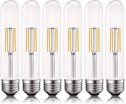 Miniatura 8 de LUXRITE Bombillas LED T9 vintage equivalentes a 60 W, 2700 K blanco cálido, 550 lúmenes, bombillas tubulares Edison regulables de 5 W, vidrio