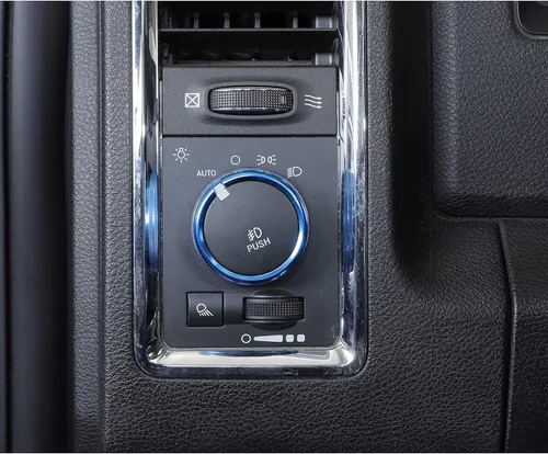 Miniatura 5 de Voodonala para Dodge RAM - Cubierta de perilla selectora de ajuste de interruptor de faro delantero de aluminio para Dodge RAM 2010-2017, accesorios