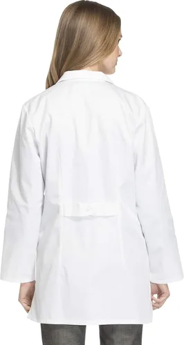 Miniatura 3 de Cherokee Scrubs bata de laboratorio con botones y cinturón en la espalda, 32 pulgadas, para mujer