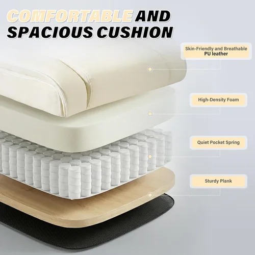 Miniatura 5 de Silla de oficina grande y alta de 400 libras con reposapiés y soporte de madera para cintura, silla ergonómica para juegos con reposabrazos 2D