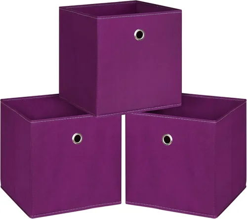 Miniatura 21 de Cubos de Almacenamiento Plegables Negros Contenedores, Cubos de Almacenamiento de Tela de 11 Pulgadas, Cajas de Almacenamiento de Tela, Cubos