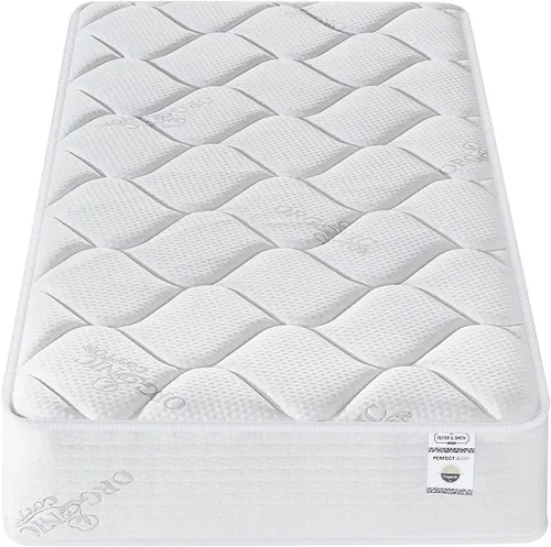 Miniatura 8 de Colchón California King de 10 pulgadas, color blanco, colchón híbrido de bobina de bolsillo firme media, parte superior ajustada, espuma de alta