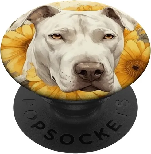 Miniatura 6 de Dogo Argentino Perro Acuarela Girasol PopSockets MagSafe PopGrip para iPhone