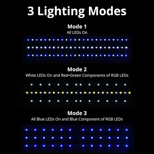 Miniatura 5 de NICREW Luz de acuario de agua salada de 20 W, luz de arrecife LED marina para corales, controlador de temporizador programable, de 18 a 24 pulgadas