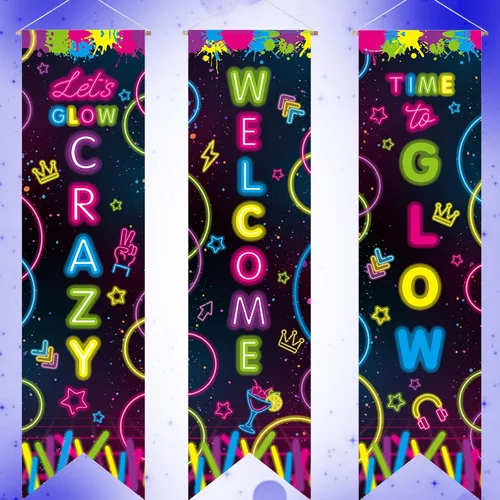 Miniatura 20 de Chiisong Cartel de fiesta de cumpleaños de 6 a 7 años, 3 piezas con temática de memes, carteles de cumpleaños de 7º porche, decoración de pared