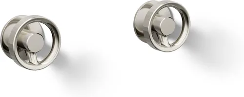 Miniatura 15 de KOHLER Componentes montaje en pared grifo de lavabo de baño con manijas industriales Mate negro