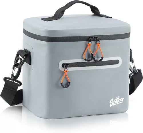 Miniatura 10 de Bolsa de picnic con aislamiento de lados blandos, 7/16/30 latas de lonchera aislada, bolsa de almuerzo impermeable, a prueba de fugas, portátil