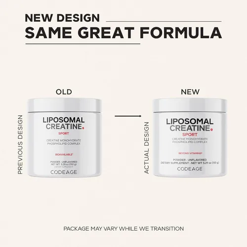 Miniatura 3 de Codeage Suplemento en polvo de creatina liposomal, monohidrato de creatina pura de 5000 mg, antes del entrenamiento y después de los entrenamientos