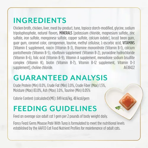 Miniatura 6 de Fancy Feast Gems Pate - Mousse de comida para gatos con atún y un halo de salsa sabrosa para gatos, paquete de 8, cajas de 4 onzas
