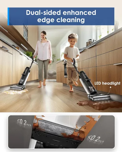 Miniatura 13 de Tineco Floor ONE S7 PRO Aspiradora Inalámbrica Húmeda y Seca, Trapeador Limpiador de Pisos Inteligente para Pisos Duros, Largo Tiempo