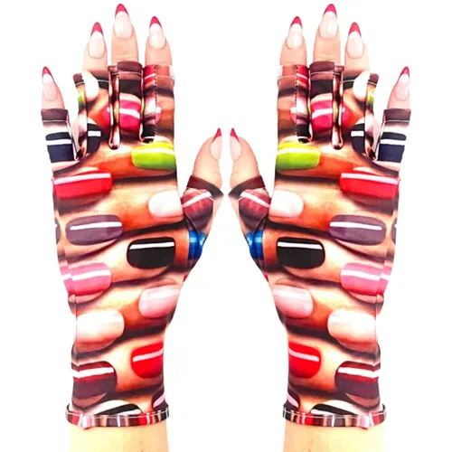 Miniatura 37 de ManiGlovz - Guantes de uñas originales con protección UPF 50+ UV Guantes de manicura de gel y guantes anti UV sin dedos para mujeres Se pueden