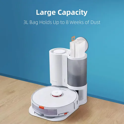 Miniatura 5 de Paquete de 4 bolsas de polvo para aspiradora Roborock S7 / S7+ Base de vacío automático Juego de accesorios de fábrica de fuente de bolsa