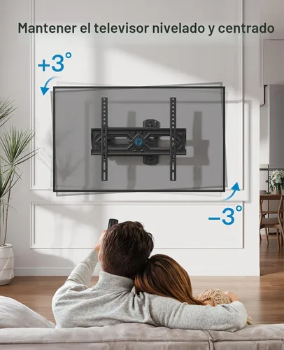 Miniatura 6 de Pipishell Soporte de pared para TV de movimiento completo para televisores curvos planos de 26 a 65 pulgadas, brazos articulados individuales