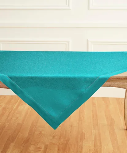 Miniatura 103 de Solino Home Mantel de lino azul polvoriento, 60 x 120 pulgadas, mantel de lino 100% puro con vainica para mesas rectangulares, dobladillo clásico