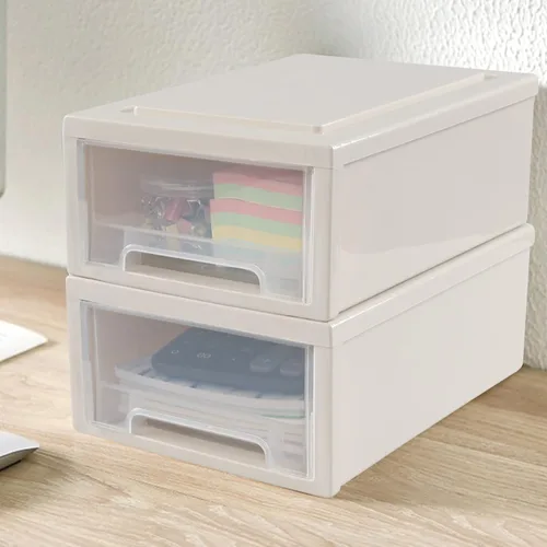 Miniatura 7 de Readsky Cajones de almacenamiento de plástico apilables de 6 cuartos de galón, unidad de cajón de plástico, 3 paquetes