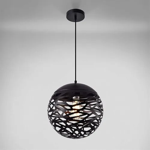 Miniatura 4 de Adjustable Height Chandelier Light Fixture - Elegant Black Iron & Glass Design for Living Room, Kitchen Island, Cafe, and Bar(20cm)
