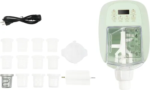Miniatura 8 de Máquina automática de pasta de 260 W, máquina eléctrica de fideos para pasta, máquina de pasta con 12 formas de fideos con taza medidora, capacidad