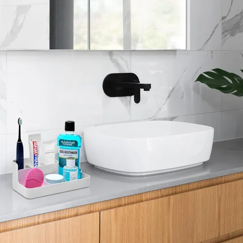 Miniatura 4 de VITVITI Porta cepillos de dientes para baño, organizador de baño, encimera, organizador de encimera de baño con 5 compartimentos de almacenamiento