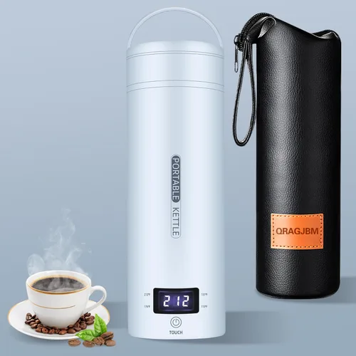 Hervidor Eléctrico de Viaje Portátil Pequeño Mini Hervidor de Té y Café, Hervidor de Agua con 4 Controles de Temperatura, Acero Inoxidable 304 con