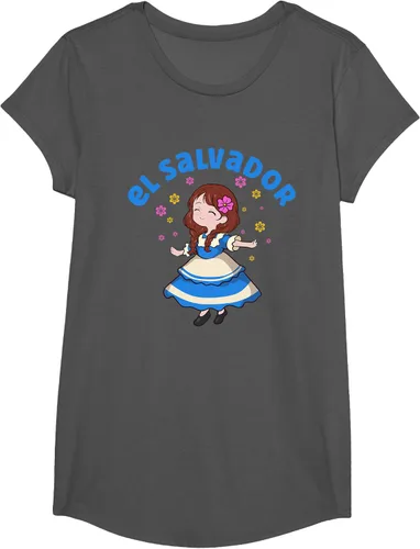 Miniatura 36 de Camiseta de mujer hispana con bandera salvadoreña de El Salvador Orgullosa, Negro