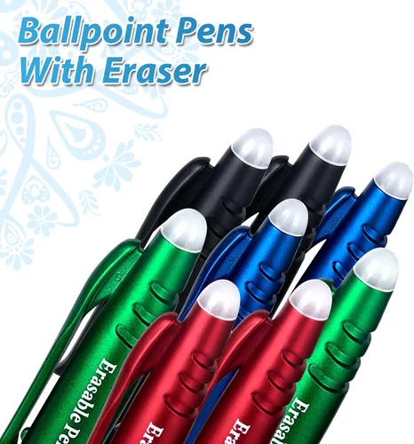 Miniatura 2 de KERIFI Bolígrafos de gel borrables de 0.7mm, bolígrafos de punta fina borrables con calor, haz que los errores desaparezcan, bolígrafos de tinta