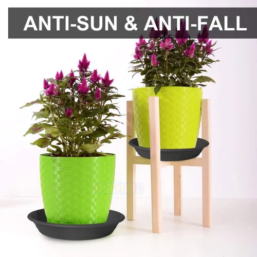 Miniatura 5 de 6 platillos de plástico para plantas de 5 pulgadas, tamaño individual, grueso y fuerte de 6, 8, 10, 12 pulgadas, bandeja de recogedor de agua