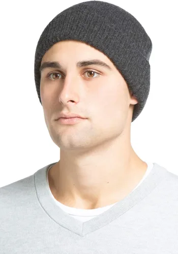 Miniatura 16 de Fishers Finery Sombrero con puños acanalados de cachemira 100% pura para hombre; ultra felpa