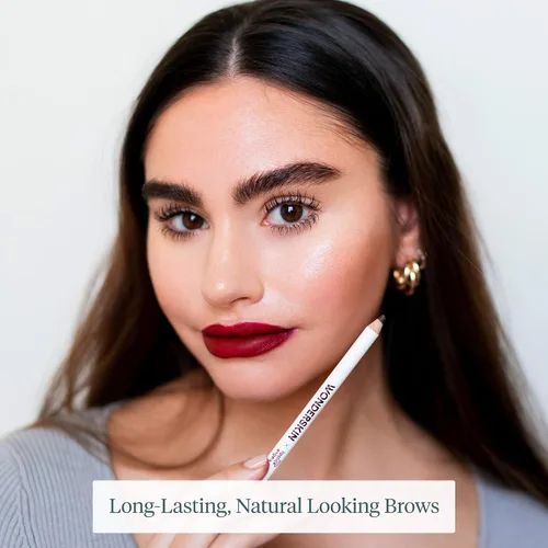Miniatura 2 de WONDERSKIN Lápiz de cejas – Lápiz afilable para cejas de aspecto natural, maquillaje de ojos marrones, pomada de cejas de larga duración