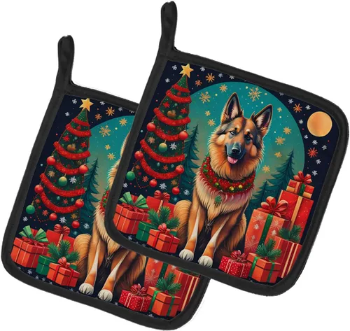 Miniatura 34 de Caroline's Treasures Fawn Pug - Par de soportes para ollas de Navidad, resistentes al calor, juego de ollas para horno, almohadillas calientes
