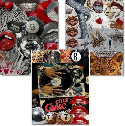 Miniatura 8 de Kits de arte de diamante para adultos principiantes, modernos kits de pintura de diamante con lunares de leopardo 5D, gemas y manualidades DIY
