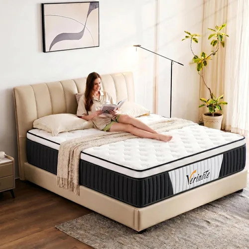 Miniatura 2 de 10 Inch Mattress,Medium Firm Hybrid Memory Foam & Pocket Springs for Pressure Relief CertiPUR-US Certified Fiberglass Free, 500 Night Trial