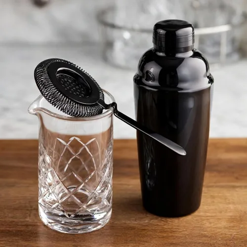 Miniatura 2 de Homestia Colador de cóctel, colador clásico Hawthorne de acero inoxidable con mango largo, colador de bebidas para bartenders profesionales, resorte