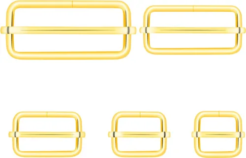 Miniatura 35 de CooBigo Paquete de 25 hebillas deslizantes ajustables de metal de 1 pulgada, ajustador rectangular Tri-Glide, deslizador de correa de tirantes