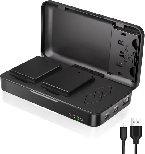 JYJZPB Batería LP-E10 Paquete de 2 y estuche de carga rápida para Canon EOS Rebel T7 T6 T5 T3 T100, EOS 2000D 3000D 4000D 1200D 1100D 1300D 1500D,
