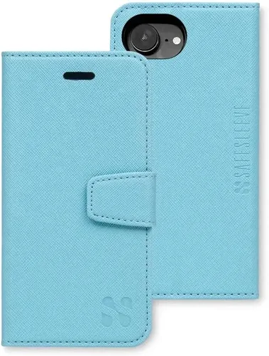 Miniatura 69 de SafeSleeve Funda de piel tipo cartera desmontable para iPhone 14 con bloqueador EMF para teléfono celular con 3 tarjeteros y soporte ajustable